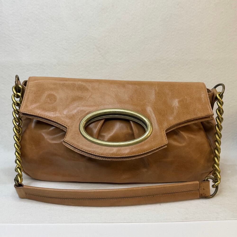 Hobo International Marilyn Shoulder Bag Tan Light Brown Gold Tone Hardware